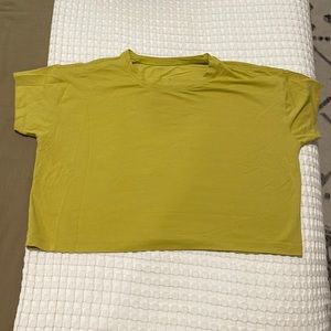 Olive Green Crop Cates Tee